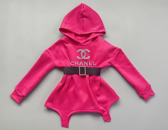 CC Hoodie Dress Pink