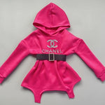 CC Hoodie Dress Pink