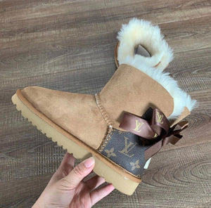 Louis Vuitton Brown Inspired Boots